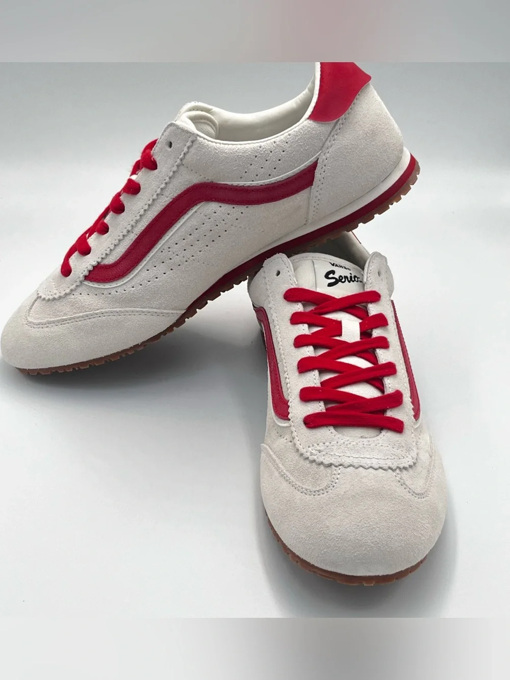 Vans Super Lowpro Suede Marshmallow Racing Sneakers Retro Men’s 9.5 Women’s 11